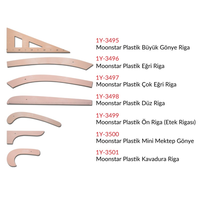 Ahşap Riga Cetvel Takım (7 Parça)