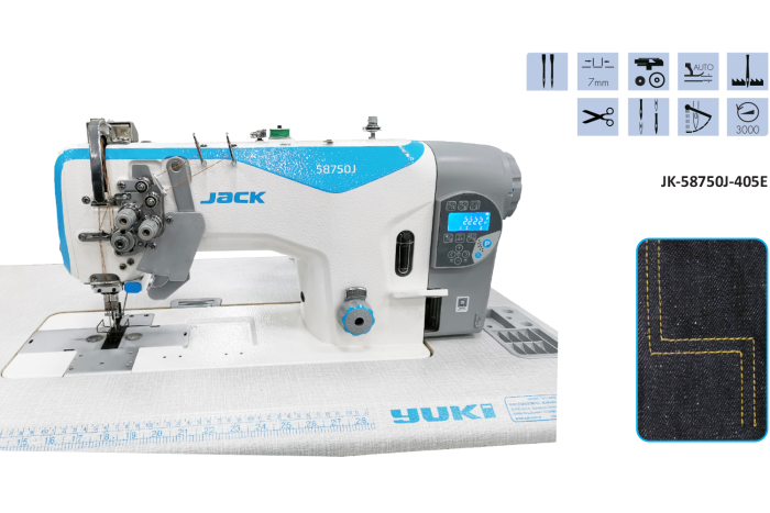 Jack JK-58750J-405E Çift İğne Makinesi Kot Modeli